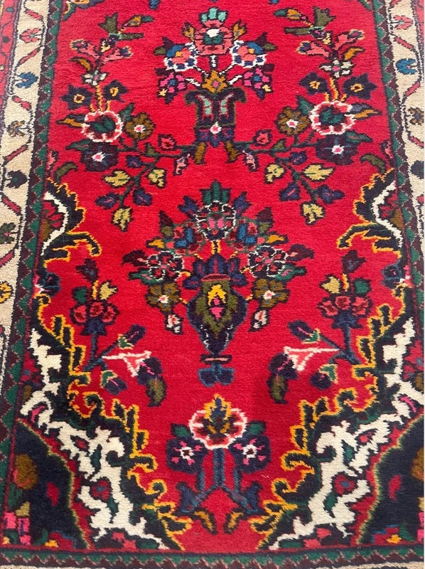 Vintage Persian Hand-Knotted Wool Runner Rug 301 x 83 cm — photograph 13