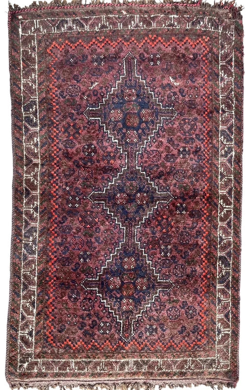 Vintage Hand Knotted Persian Hamadan Rug 178 × 108 cm | Iranian Tribal Wool Carpet | Made in Iran — photograph 1