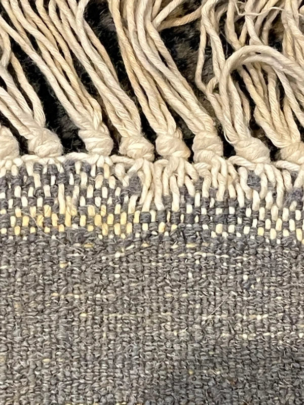 Hand knotted Bokhara style wool rug 130 x 187 cm grey vintage rug — photograph 13