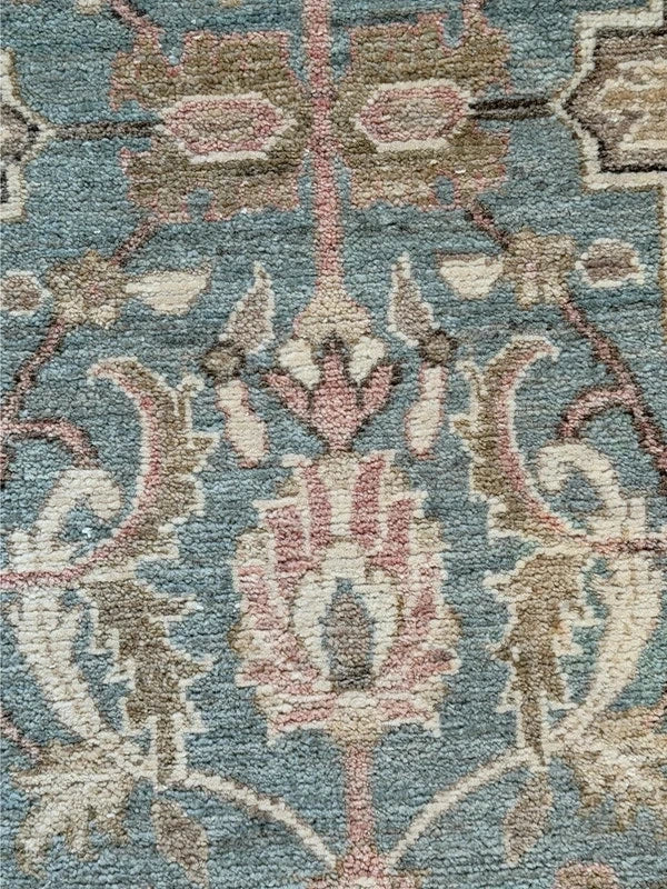 Large Hand Knotted Wool Rug 241x151cm Muted Ziegler Chobi Style — photograph 2