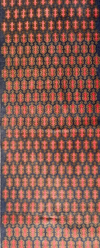 Vintage Afghan Baluch Hand Knotted Wool Rug 194x104cm Tribal Persian Style — photograph 13