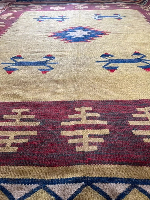 Large Handmade Tribal Kilim Rug 305 x 210 cm Reversible Flatweave Wool Carpet — photograph 6