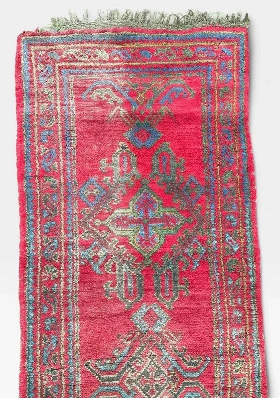 Vintage Eastern Anatolian Turkish Hand-Knotted Wool Runner Rug 351 x 91 cm — photograph 7
