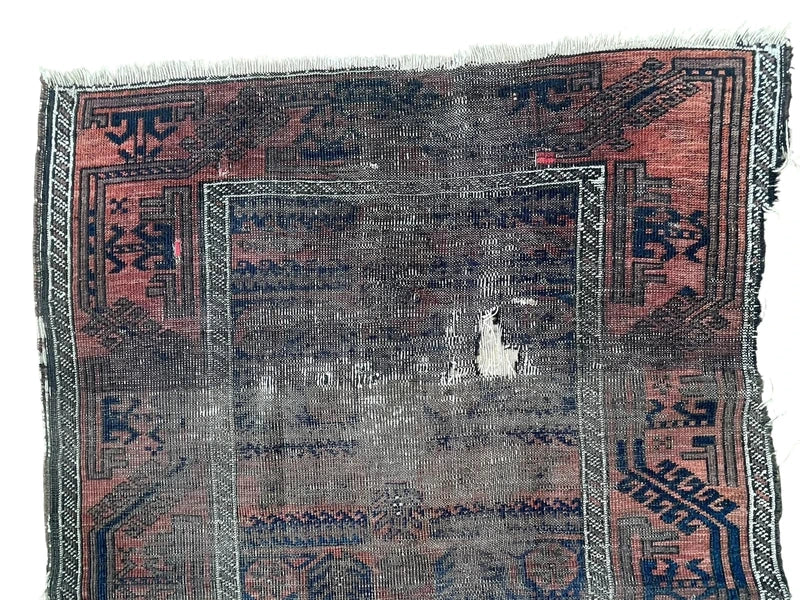 Very Old Afghan Ersari Hand Knotted Wool Rug 170 × 103 cm | Tribal Oriental Carpet — photograph 4