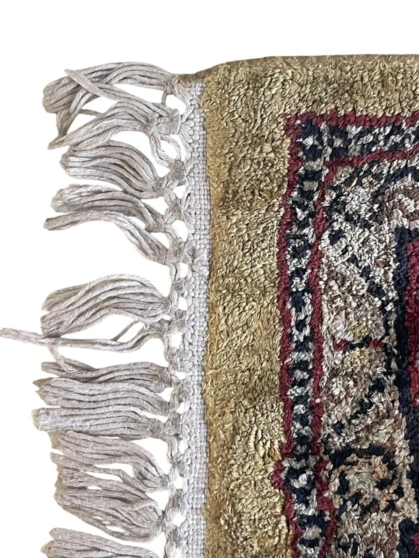 Small Hand Knotted Wool Rug 129x79cm Vintage Persian Style Accent Rug — photograph 6