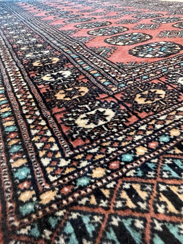 Vintage Pakistani Bokhara Hand Knotted Kayam wool Rug 156x94cm — photograph 4