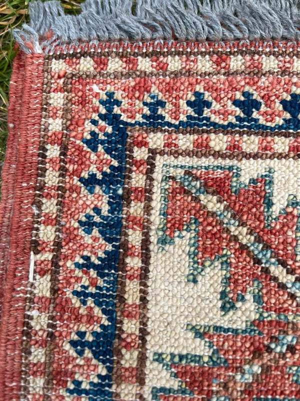 Hand Knotted Kazak Style Wool Rug 154x100cm Small Tribal Carpet — photograph 14