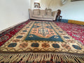 Large Vintage Turkish Geometric Rug 230 x 157 cm — photograph 1
