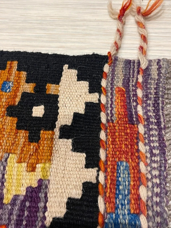 Vintage-Style Wool Kilim 146x67cm | Caucasian | Kazak Inspired | Tribal / Boho Rug — photograph 8
