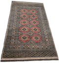 Bokhara Style Rug 154x93cm – Red Gul Pattern – Fringed — photograph 1