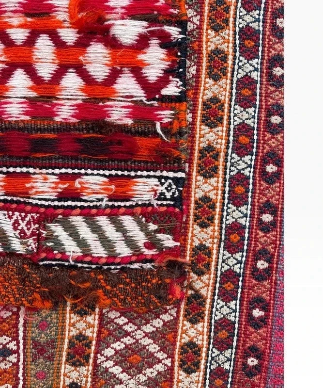 Vintage Persian Tribal Kilim Jajim Rug Handwoven Wool 136 x 72 cm — photograph 8