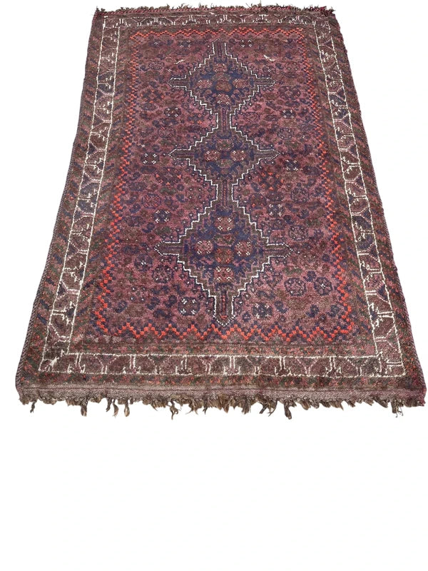 Vintage Hand Knotted Persian Hamadan Rug 178 × 108 cm | Iranian Tribal Wool Carpet | Made in Iran — photograph 10